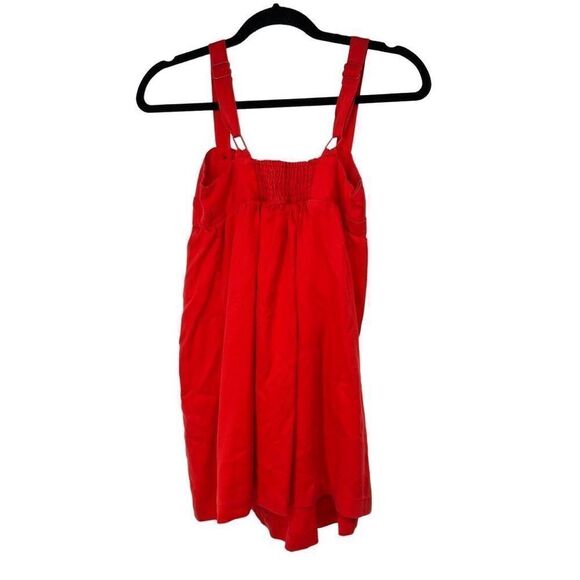 Urban Outfitters Red Romper Side Button Detail Dress - Picture 2 of 9